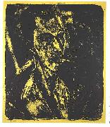 Ernst Ludwig Kirchner Selfportrait with cigarette painting